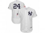 New York Yankees #24 Gary Sanchez White Stars & Stripes Authentic Collection Flex Base MLB Jersey