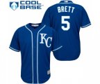 Kansas City Royals #5 George Brett Replica Blue Alternate 2 Cool Base Baseball Jersey