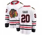 Chicago Blackhawks #20 Brandon Saad Fanatics Branded White Away Breakaway NHL Jersey