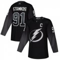 Tampa Bay Lightning #91 Steven Stamkos adidas Alternate Authentic Player Jersey Black