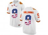 2016 US Flag Fashion Clemson Tigers Wayne Gallman II #9 College Football Limited Jersey - White