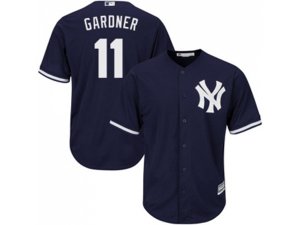 New York Yankees #11 Brett Gardner Replica Navy Blue Alternate MLB Jersey
