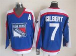 New York Rangers #7 Rod Gilbert Blue CCM Throwback NHL Jerseys