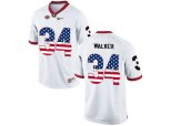 2016 US Flag Fashion-Men's Georgia Bulldogs Herchel Walker #34 College Football Limited Jerseys - White