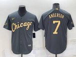 Chicago White Sox #7 Tim Anderson Grey 2022 All Star Stitched Cool Base Nike Jersey