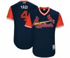 St. Louis Cardinals #4 Yadier Molina Yadi Authentic Navy Blue 2017 Players Weekend Baseball Jersey