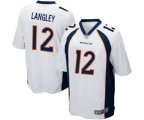 Denver Broncos #12 Brendan Langley Game White Football Jersey