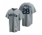 Boston Red Sox J.D. Martinez Nike Gray Cooperstown Collection Road Jersey