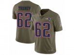 New England Patriots #62 Joe Thuney Limited Olive 2017 Salute to Service NFL Jersey