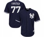 New York Yankees #77 Clint Frazier Replica Navy Blue Alternate MLB Jersey