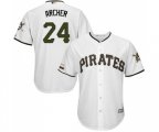 Pittsburgh Pirates #24 Chris Archer Replica White Alternate Cool Base Baseball Jersey