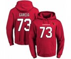Arizona Cardinals #73 Max Garcia Red Name & Number Pullover Hoodie