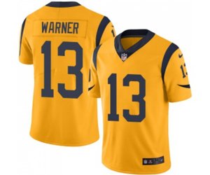 Los Angeles Rams #13 Kurt Warner Limited Gold Rush Vapor Untouchable Football Jersey