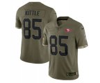 San Francisco 49ers #85 George Kittle 2022 Olive Salute To Service Limited Stitched Jersey