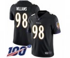 Baltimore Ravens #98 Brandon Williams Black Alternate Vapor Untouchable Limited Player 100th Season Football Jersey