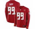 Tampa Bay Buccaneers #99 Warren Sapp Limited Red Therma Long Sleeve Football Jersey