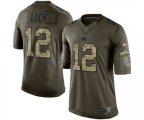 Indianapolis Colts #12 Andrew Luck Elite Green Salute to Service Football Jersey