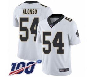 New Orleans Saints #54 Kiko Alonso White Vapor Untouchable Limited Player 100th Season Football Jersey