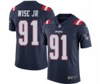 New England Patriots #91 Deatrich Wise Jr Limited Navy Blue Rush Vapor Untouchable Football Jersey