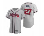 Atlanta Braves #27 Austin Riley Nike Gray Authentic 2020 Road Jersey