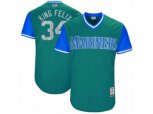 Seattle Mariners #34 Felix Hernandez King Felix Authentic Aqua 2017 Players Weekend MLB Jersey