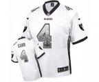 Oakland Raiders #4 Derek Carr Elite White Drift Fashion Football Jersey