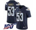 Los Angeles Chargers #53 Mike Pouncey Navy Blue Team Color Vapor Untouchable Limited Player 100th Season Football Jersey