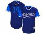 Los Angeles Dodgers #14 Enrique Hernandez Kike Authentic Navy Blue 2017 Players Weekend MLB Jersey