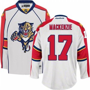 Florida Panthers #17 Derek MacKenzie Authentic White Away NHL Jerse