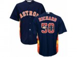 Houston Astros #50 J.R. Richard Authentic Navy Blue Team Logo Fashion Cool Base MLB Jersey