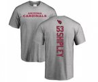 Arizona Cardinals #53 A.Q. Shipley Ash Backer T-Shirt