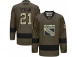 New York Rangers #21 Derek Stepan Green Salute to Service Stitched NHL Jersey