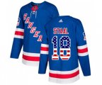 Adidas New York Rangers #18 Marc Staal Authentic Royal Blue USA Flag Fashion NHL Jersey
