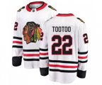 Chicago Blackhawks #22 Jordin Tootoo Fanatics Branded White Away Breakaway NHL Jersey