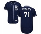 San Diego Padres Edward Olivares Navy Blue Alternate Flex Base Authentic Collection Baseball Player Jersey