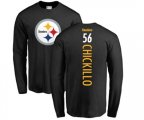 Pittsburgh Steelers #56 Anthony Chickillo Black Backer Long Sleeve T-Shirt