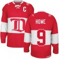CCM Detroit Red Wings #9 Gordie Howe Premier Red Winter Classic Throwback NHL Jersey