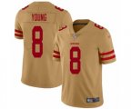 San Francisco 49ers #8 Steve Young Limited Gold Inverted Legend Football Jersey