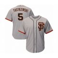 San Francisco Giants #5 Mike Yastrzemski Grey Alternate Flex Base Authentic Collection Baseball Player Jersey