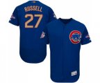 Chicago Cubs #27 Addison Russell Authentic Royal Blue 2017 Gold Champion Flex Base Baseball Jersey