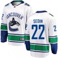 Vancouver Canucks #22 Daniel Sedin Fanatics Branded White Away Breakaway NHL Jersey