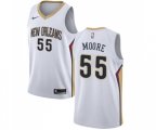 New Orleans Pelicans #55 E'Twaun Moore Swingman White Home NBA Jersey - Association Edition