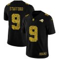 Los Angeles Rams #9 Matthew Stafford Nike Leopard Print Fashion Vapor Limited NFL Jersey Black