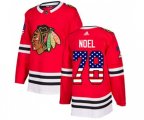 Chicago Blackhawks #78 Nathan Noel Authentic Red USA Flag Fashion NHL Jersey