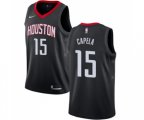 Houston Rockets #15 Clint Capela Authentic Black Alternate Basketball Jersey Statement Edition