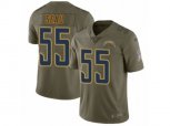 Los Angeles Chargers #55 Junior Seau Limited Olive 2017 Salute to Service NFL Jersey