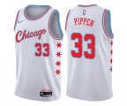 Nike Chicago Bulls #33 Scottie Pippen Swingman White NBA Jersey - City Edition