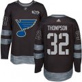 St. Louis Blues #32 Tage Thompson Authentic Black 1917-2017 100th Anniversary NHL Jersey