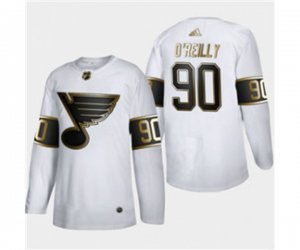 St. Louis Blues #90 Ryan O\'Reilly White Golden Edition Limited Stitched Hockey Jersey