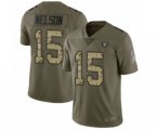 Oakland Raiders #15 J. Nelson Limited Olive Camo 2017 Salute to Service Football Jersey